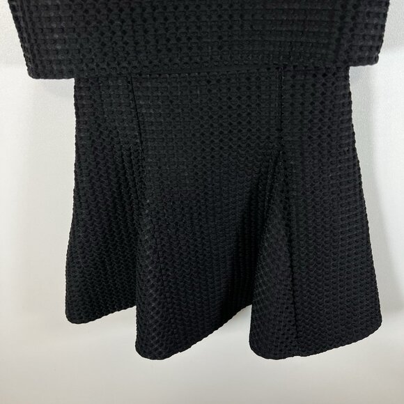 Maje‎ Womens Back Zip Sleeveless Crew Neck Layered Swing Dress Black Sz 1/Small - Picture 3 of 12